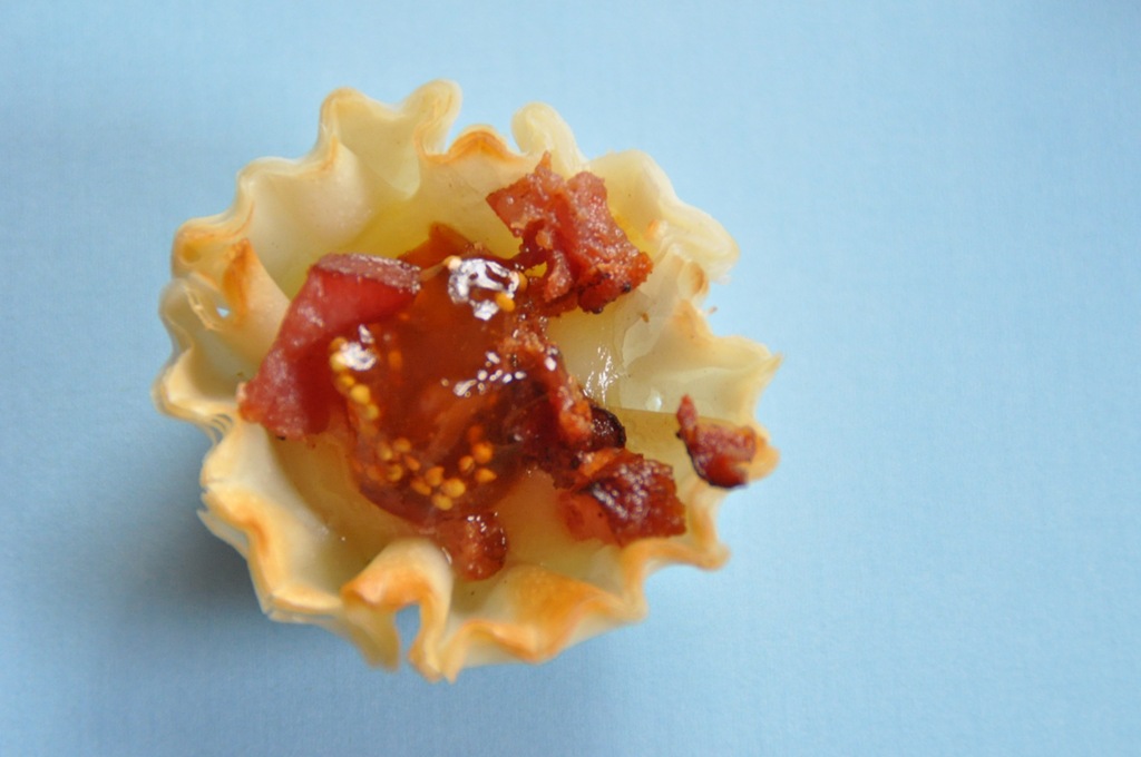 Brie Bacon and Mushroom Phyllo Cups - A Seasoned Greeting