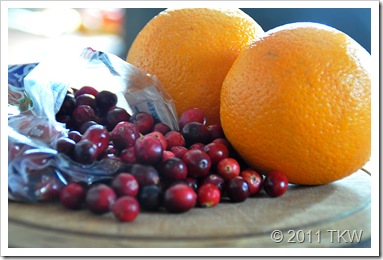 Cranberries and oranges