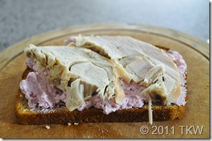 Turkey Cranberry Cream Cheese Sandwich 1