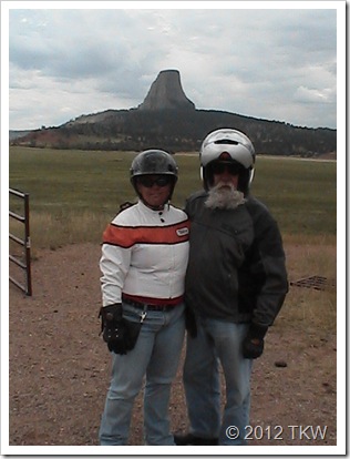 Sturgis 2005 My Father in Law and I at Devil's Tower