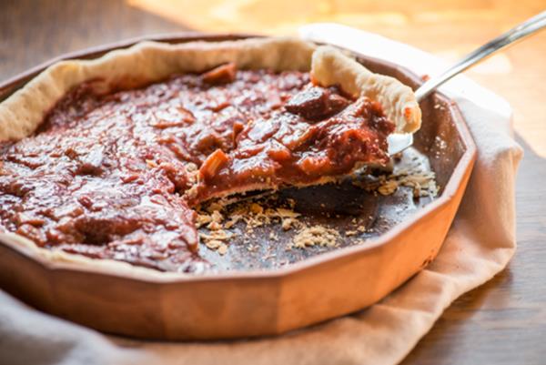 Smashed Rhubarb and Strawberry Tart