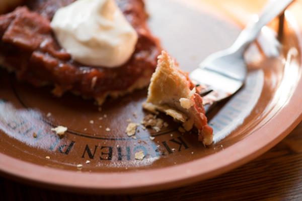 Smashed Rhubarb and Strawberry Tart