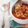 Chowder, mussels, shrimp, scallops, spicy, V8, tomatoes, food, recipe