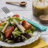 Strwaberry and Jicama salad and Lemon Basil Vinaigrette from www.thekitchenwitchblog.com